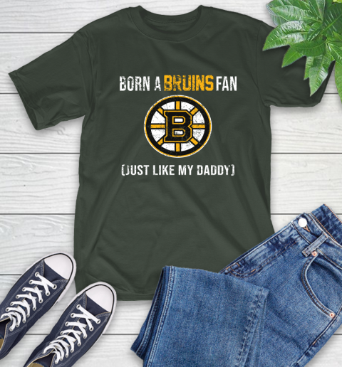 NHL Boston Bruins Hockey Loyal Fan Just Like My Daddy Shirt T-Shirt 6