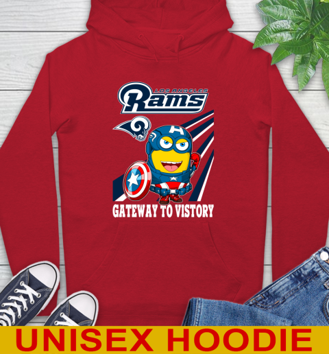 NFL Football Los Angeles Rams Captain America Marvel Avengers Minion Shirt Hoodie 10