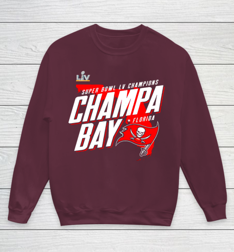 Champa Bay Tampa Bay Buccaneers Super Bowl LV Champions Youth Sweatshirt 4