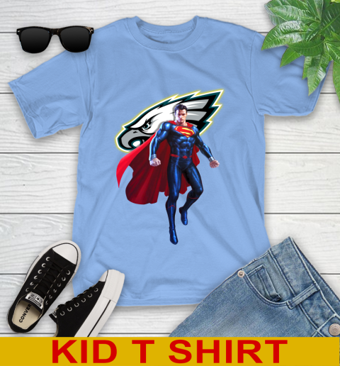 NFL Superman DC Sports Football Philadelphia Eagles Youth T-Shirt 11