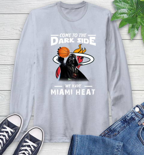 NBA Come To The Dark Side We Have Miami Heat Star Wars Darth Vader Basketball Long Sleeve T-Shirt 6