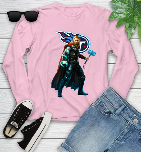 NFL Thor Avengers Endgame Football Tennessee Titans Youth Long Sleeve 10