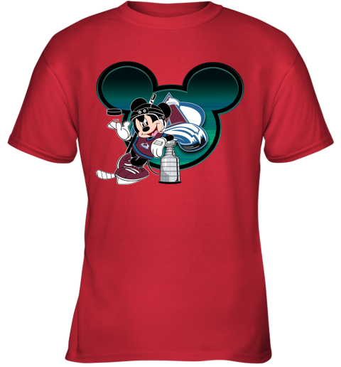 NHL Colorado Avalanche Stanley Cup Mickey Mouse Disney Hockey T Shirt