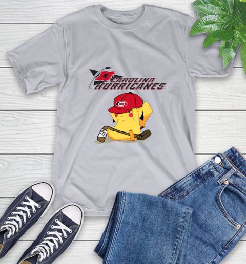 NHL Pikachu Hockey Sports Carolina Hurricanes T-Shirt 6