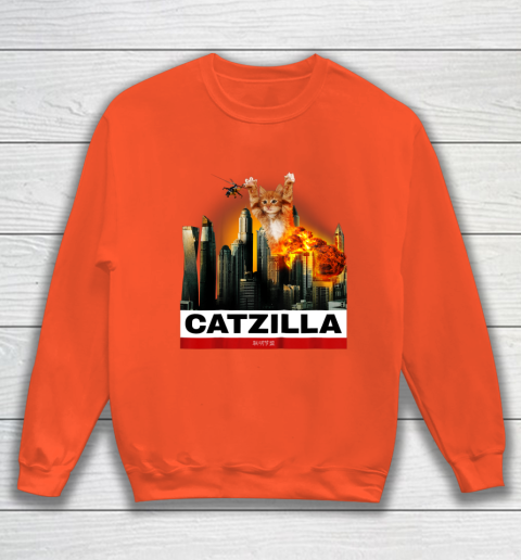 CATZILLA  Funny Kitty Tshirt for Cat lovers to Halloween Sweatshirt 3