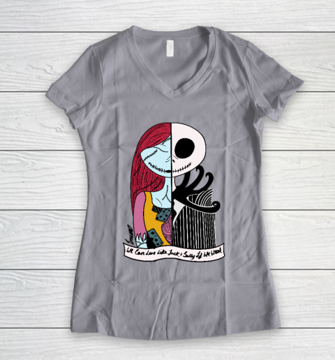 Jack and Sally  Blink 182 I Miss You Women's V-Neck T-Shirt 2