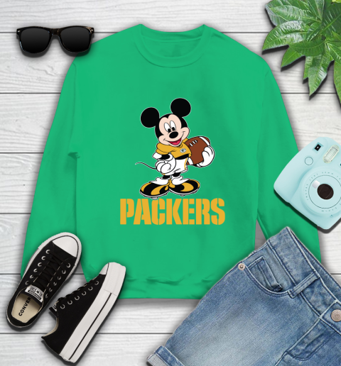 NFL Football Green Bay Packers Cheerful Mickey Mouse Shirt Sweatshirt 7