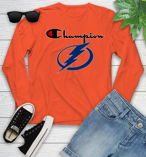 NHL Hockey Tampa Bay Lightning Champion Shirt Youth Long Sleeve 2