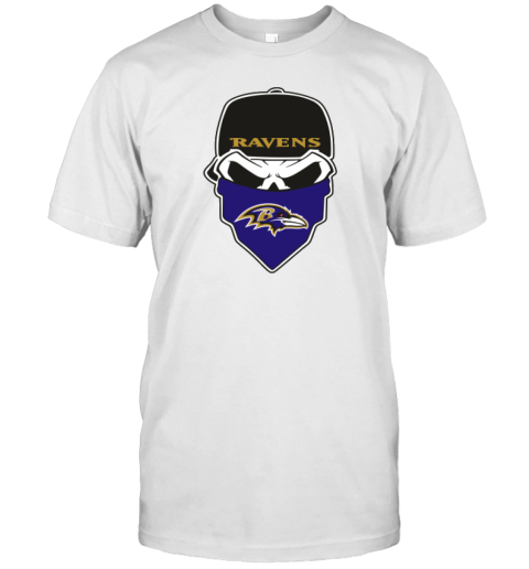 Baltimore Ravens Skull Unisex Jersey Tee