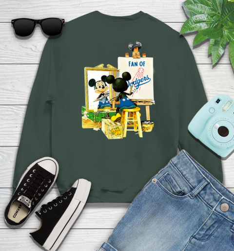 MLB Baseball Los Angeles Dodgers Mickey Drawing Shirt 36