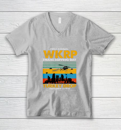 Wkrp Turkey Drop Shirt Turkey Drop T Shirt Turkey Drop Retro V-Neck T-Shirt 3