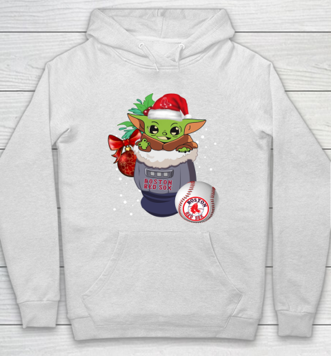 Boston Red Sox Christmas Baby Yoda Star Wars Funny Happy MLB Hoodie