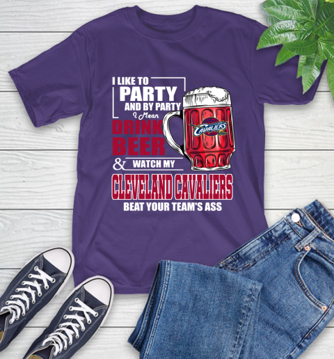 NBA Drink Beer and Watch My Cleveland Cavaliers Beat Your Team's Ass Basketball T-Shirt 5