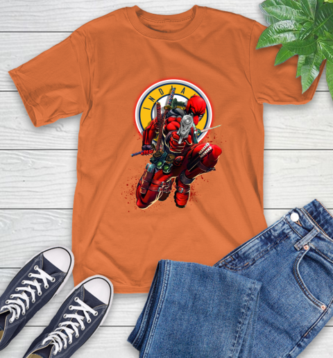 NBA Deadpool Marvel Comics Sports Basketball Indiana Pacers T-Shirt 5