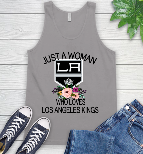 NHL Just A Woman Who Loves Los Angeles Kings Hockey Sports Tank Top 2