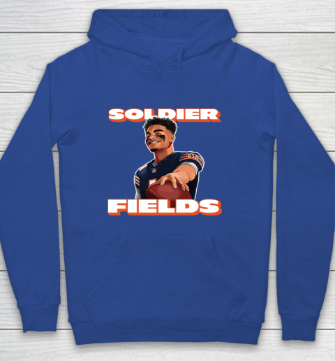 Soldier Fields, Justin Fields, Chicago Bears Youth Hoodie