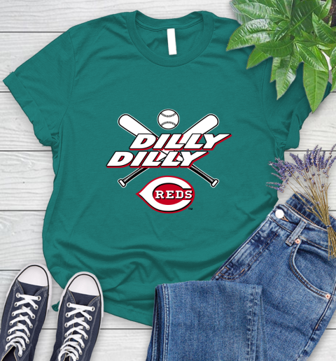 MLB Cincinnati Reds Dilly Dilly Baseball Sports Women's T-Shirt 12