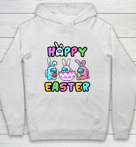 Among Us Game Shirt Bunny Kinda Sus Among Sus Us Cute Eggs Happy Easter Day Hoodie