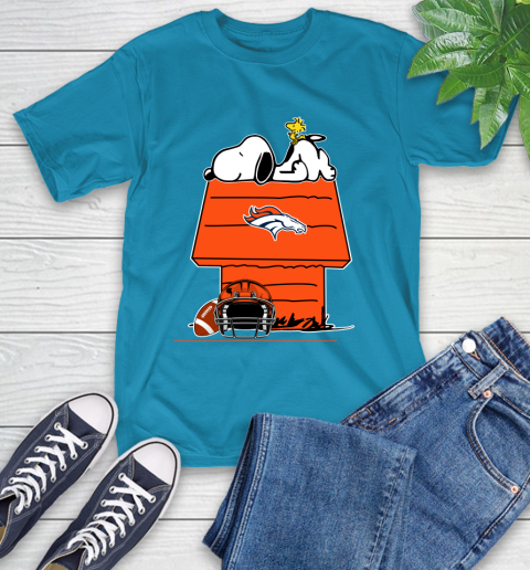 Denver Broncos NFL Football Snoopy Woodstock The Peanuts Movie T-Shirt 8