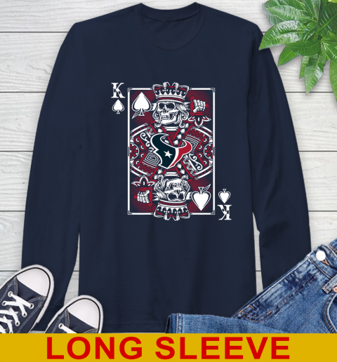 Houston Texans NFL Football The King Of Spades Death Cards Shirt Long Sleeve T-Shirt - Image 4
