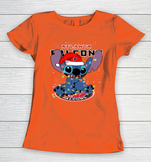 Atlanta Falcons NFL Football noel stitch Christmas Women's T-Shirt 2