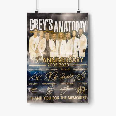 Grey's Anatomic 15Th Anniversary Thank You For The Memories 2005  2020 Poster