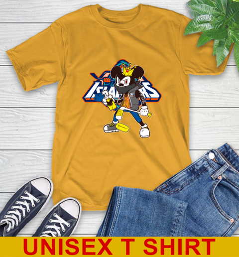 New York Islanders NHL Hockey Mickey Peace Sign Sports T-Shirt - Image 4