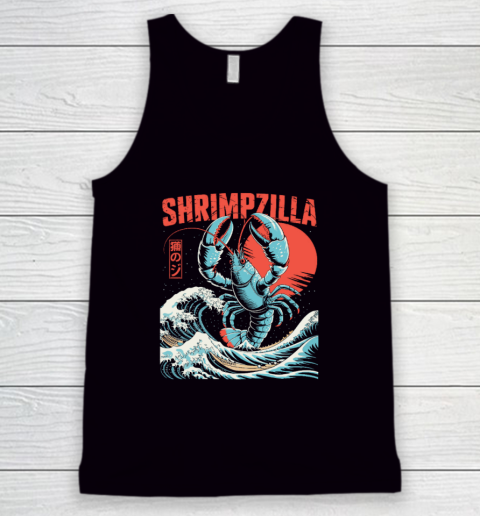 Funny Shrimp Shrimpzilla Japan Food Shirt Tank Top