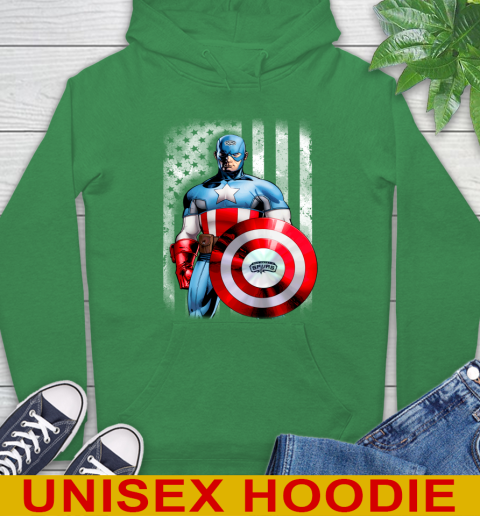 San Antonio Spurs NBA Basketball Captain America Marvel Avengers American Flag Shirt Hoodie 8