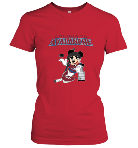 Mickey Colorado Avalanche With The Stanley Cup Hockey NHL Women's T-Shirt