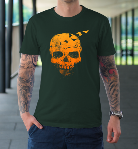 Halloween Skull Decor Vintage Gothic Costume T-Shirt 3