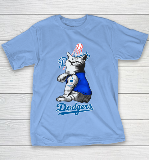 MLB Baseball My Cat Loves Los Angeles Dodgers Youth T-Shirt 8