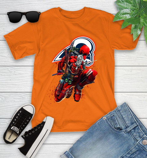 NFL Deadpool Marvel Comics Sports Football Los Angeles Rams Youth T-Shirt 7