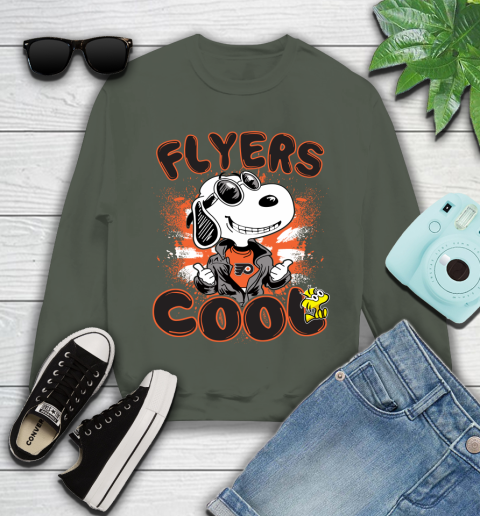 NHL Hockey Philadelphia Flyers Cool Snoopy Shirt Youth Sweatshirt 7