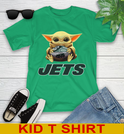 NFL Football New York Jets Baby Yoda Star Wars Shirt Youth T-Shirt 6
