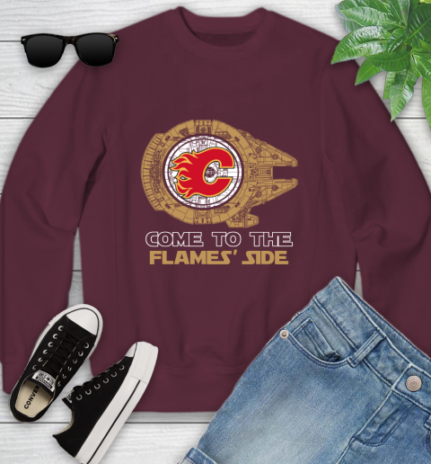 NHL Come To The Calgary Flames Wars Hockey Sports Youth Sweatshirt 4