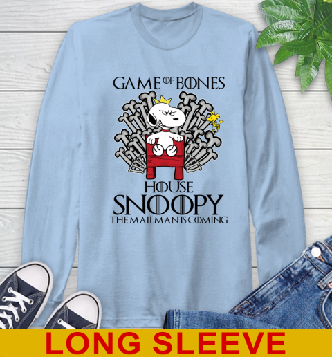 Game of bones house snoopy the mailman is coming tshirt 53