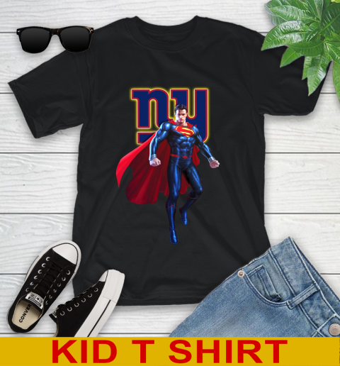 NFL Superman DC Sports Football New York Giants Youth T-Shirt 2
