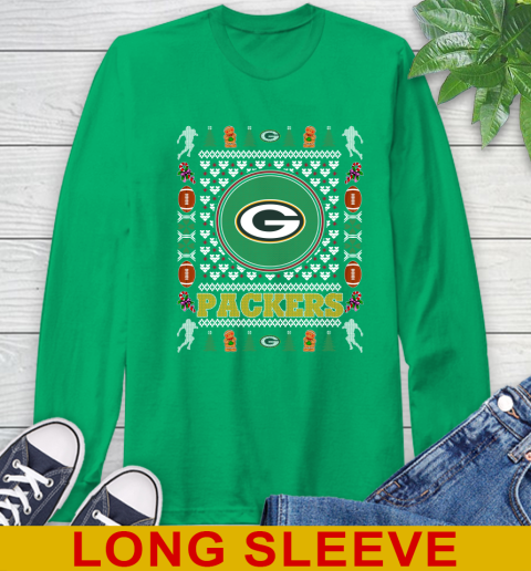 Green Bay Packers Merry Christmas NFL Football Loyal Fan Long Sleeve T-Shirt 8