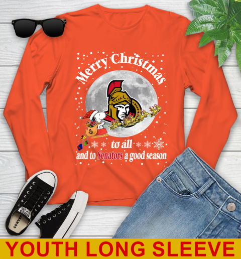 Ottawa Senators Merry Christmas To All And To Senators A Good Season NHL Hockey Sports Youth Long Sleeve 3