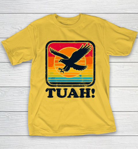 Funny Hawk Tuah Tush Camping Hiking Sarcastic Youth T-Shirt 4