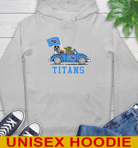 NFL Football Tennessee Titans Darth Vader Baby Yoda Driving Star Wars Shirt Hoodie 6