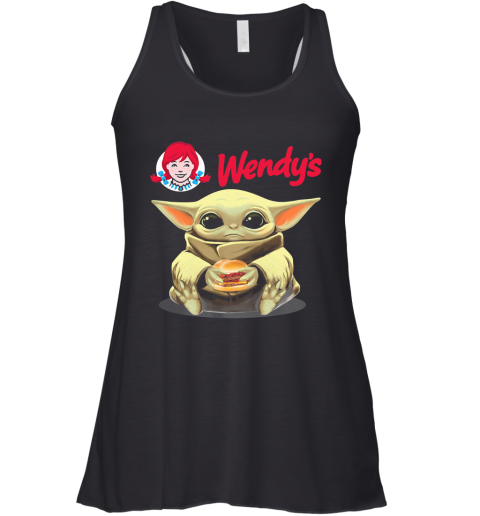Wendy'S Baby Yoda Hug Hamburger Racerback Tank