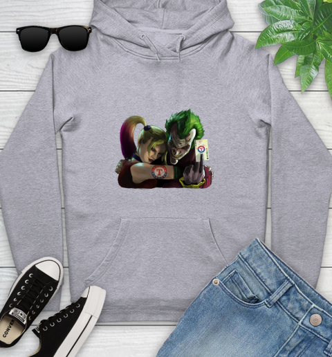 Texas Rangers MLB Baseball Joker Harley Quinn Suicide Squad Youth Hoodie 6