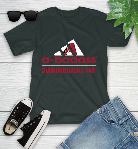 MLB A Badass Arizona Diamondbacks Fan Adidas Baseball Sports Youth T-Shirt 6