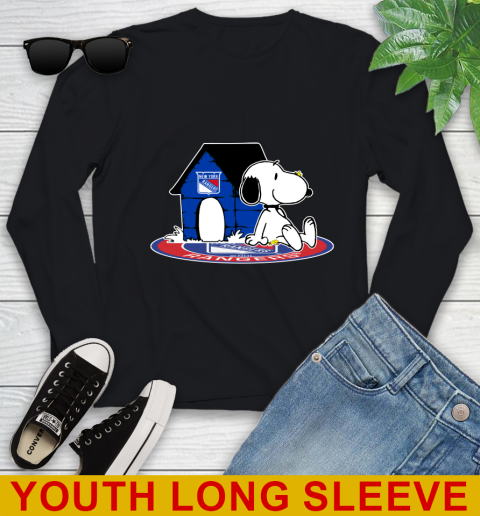 NHL Hockey New York Rangers Snoopy The Peanuts Movie Shirt Youth Long Sleeve 2