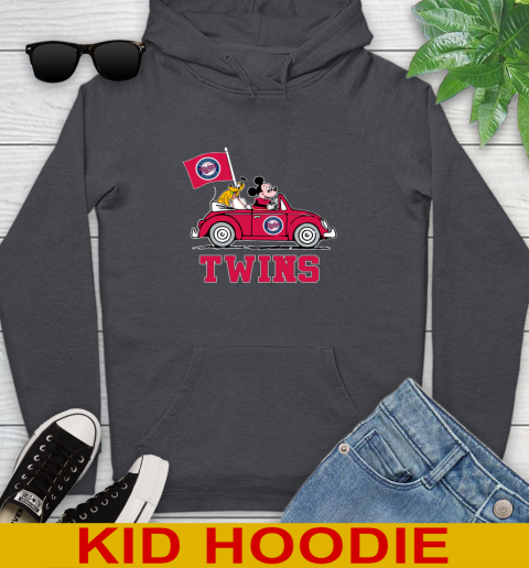 MLB Baseball Minnesota Twins Pluto Mickey Driving Disney Shirt Youth Hoodie 9