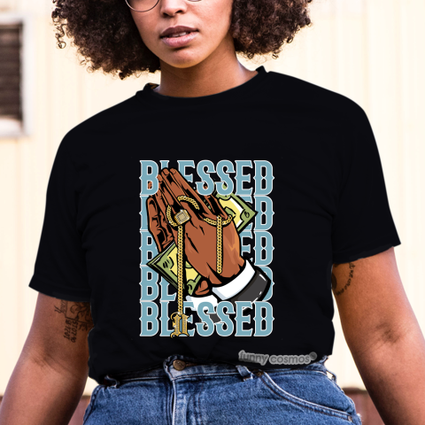 Air Jordan 1 Turbo Green matching sneaker tshirt Drake Blessed White and Blue Jordan Tshirt