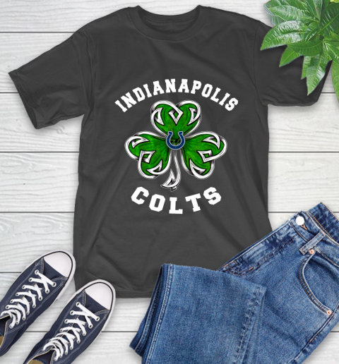 NFL Indianapolis Colts Three Leaf Clover St Patrick's Day Football Sports T-Shirt