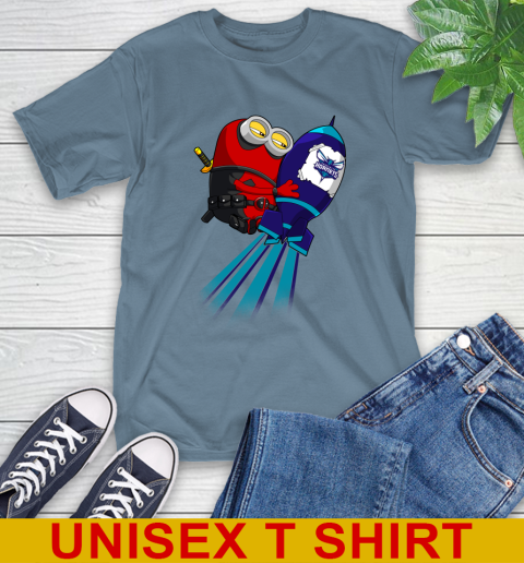 NBA Basketball Charlotte Hornets Deadpool Minion Marvel Shirt T-Shirt 8